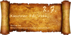 Kasztner Füzike névjegykártya